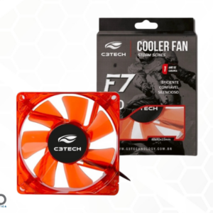 COOLER LED VERMELHO 80X80X25MM - C3TECH