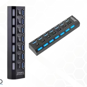 Hub Usb 2.0 Com 7 Portas Switch On/off E Led Indicador